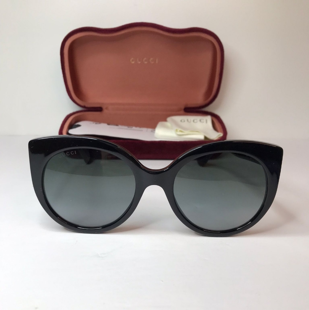 New- 💯 Original Gucci GG0325S W 001 Cat Eye Sunglasses - Picture 6 of 11